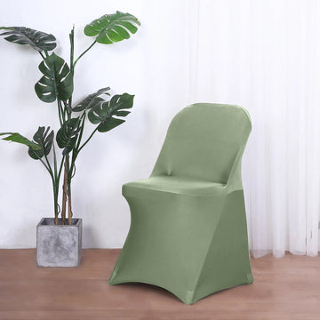 <h3 style="margin-left:0px;"><strong>Enhance Your Event with Dusty Sage Green Spandex Folding Chair Covers</strong>