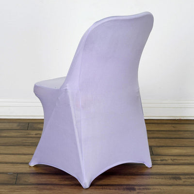 Stretch Spandex Folding Chair Cover Lavender Lilac - Durable 160GSM Fitted Slipcover
