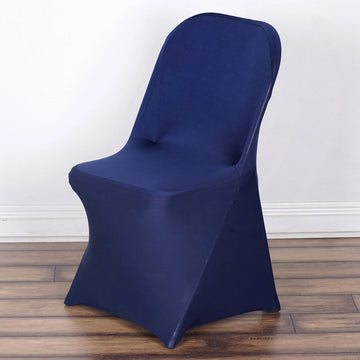 <h3 style="margin-left:0px;"><strong>Enhance Your Event with Navy Blue Spandex Folding Chair Covers</strong>