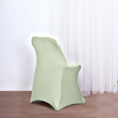 Stretch Spandex Folding Chair Cover Sage Green - Durable 160GSM Fitted Slipcover