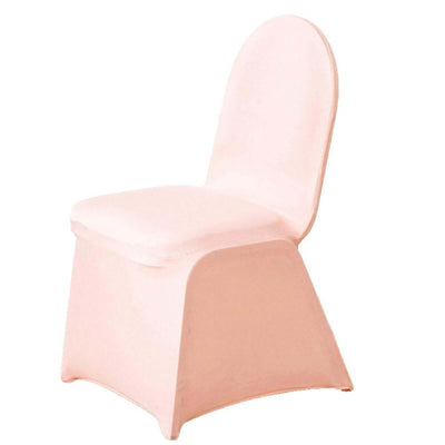 Spandex Stretch Fitted Banquet Chair Cover 160GSM Blush - Durable Slip-On Slipcover