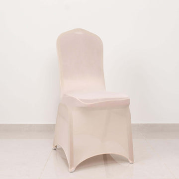 Make a Bold Statement with Blush Spandex Banquet Slip-On Chair Cover