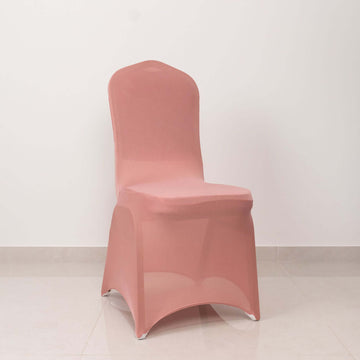 Make a Bold Statement with Dusty Rose Spandex Banquet Slip-On Chair Cover