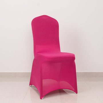 Make a Bold Statement with Fuchsia Spandex Banquet Slip-On Chair Cover