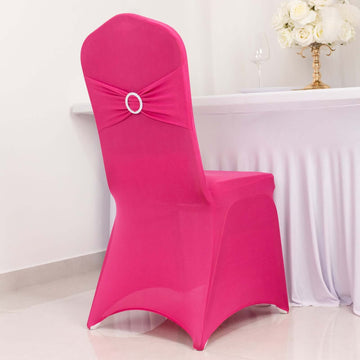 Fuchsia Spandex Banquet Slip-On Chair Cover