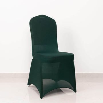 Make a Bold Statement with Hunter Emerald Green Spandex Banquet Slip-On Chair Cover