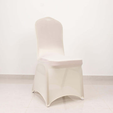 Make a Bold Statement with Ivory Spandex Banquet Slip-On Chair Cover