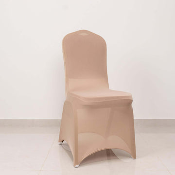 Make a Bold Statement with Nude Spandex Banquet Slip-On Chair Cover