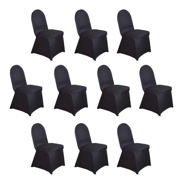 <h3 style="margin-left:0px;">Easy to Install and Remove Black Banquet Chair Cover