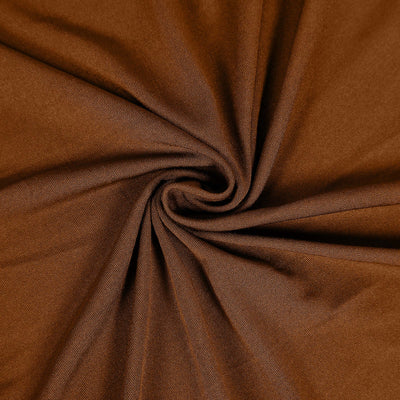 Spandex Stretch Fitted Banquet Chair Cover 160GSM Cinnamon Brown - Durable Slip-On Slipcover