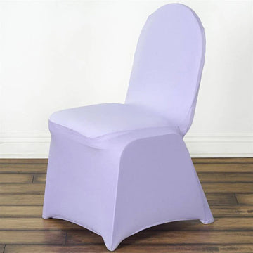 <h3 style="margin-left:0px;"><span style="background-color:transparent;color:#000000;">Elegant and Stretchy Lavender Spandex Banquet Chair Cover</span>