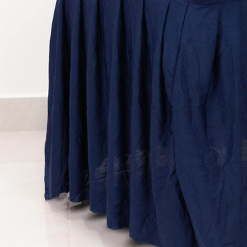 <h3 style="margin-left:0px;"><strong>Versatile and Practical Navy Blue Ruffle Pleated Skirt Spandex Chair Cover</strong>