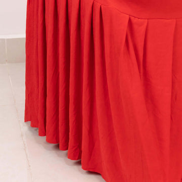 <h3 style="margin-left:0px;"><strong>Versatile and Practical Red Ruffle Pleated Skirt Spandex Chair Cover</strong>