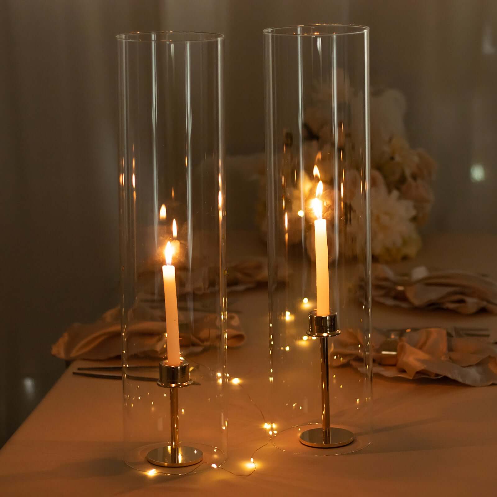 Clear Glass Candelabra Candle Holder Shades | eFavormart.com