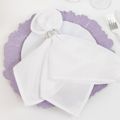 6-Pack Acrylic Plastic Charger Plates 13" Round Lavender Lilac Reef Design - Decorative Dinner Charger Tableware