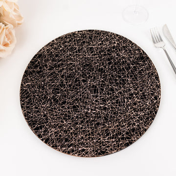 <h3 style="margin-left:0px;"><strong>Elegant Black Gold Glitter Acrylic Charger Plates</strong>