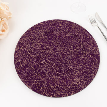 <h3 style="margin-left:0px;"><strong>Elegant Purple Gold Glitter Acrylic Charger Plates</strong>