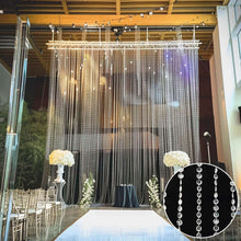 Acrylic Crystal Beaded Curtain with Polyester Rod Pocket, 43 Strands Room Divider Clear Diamond