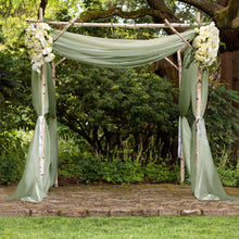 Premium Dusty Sage Green Chiffon Drape Curtain, Durable Flame Resistant Backdrop Panel Ceiling Decoration With Rod Pocket