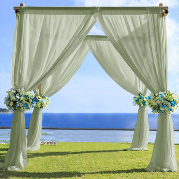 <h3 style="margin-left:0px;"><strong>Elegant Draping With Premium Dusty Sage Green Chiffon Curtain Panel</strong>