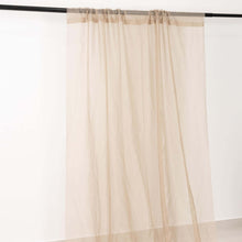 5ftx32ft Natural Chiffon Ceiling Drapery, Durable Flame Resistant Long Curtain Backdrop Panel