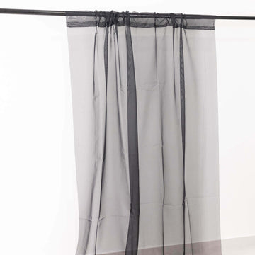 <h3 style="margin-left:0px;"><strong>Embrace Soft Elegance With Black Chiffon Curtain Panel</strong>