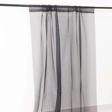 5ftx32ft Black Chiffon Ceiling Drapery, Durable Flame Resistant Long Curtain Backdrop Panel