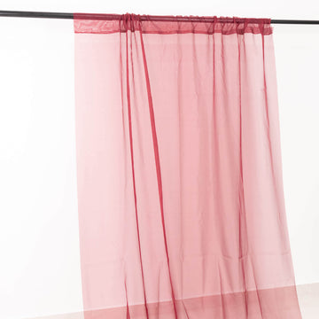 <h3 style="margin-left:0px;"><strong>Embrace Soft Elegance With Burgundy Chiffon Curtain Panel</strong>