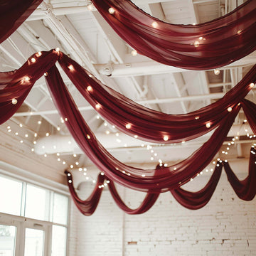 <h3 style="margin-left:0px;"><strong>Reusable Burgundy Chiffon Backdrop Panels</strong>