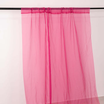 <h3 style="margin-left:0px;"><strong>Embrace Soft Elegance With Fuchsia Chiffon Curtain Panel</strong>