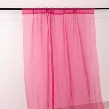 Premium Fuchsia Chiffon Ceiling Drapery, Long Curtain Backdrop Panel With Rod Pocket