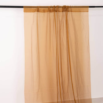 <h3 style="margin-left:0px;"><strong>Embrace Soft Elegance With Gold Chiffon Curtain Panel</strong>