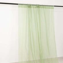 5ftx32ft Sage Green Chiffon Ceiling Drapery, Durable Flame Resistant Long Curtain Backdrop Panel