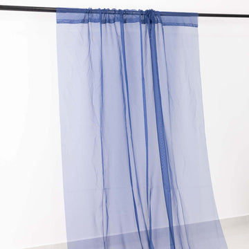 <h3 style="margin-left:0px;"><strong>Embrace Soft Elegance With Navy Blue Chiffon Curtain Panel</strong>