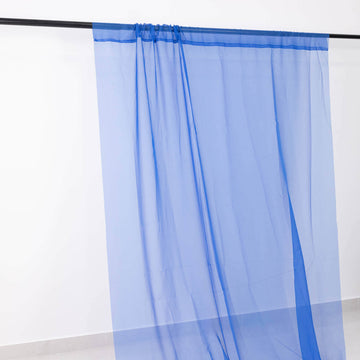 <h3 style="margin-left:0px;"><strong>Embrace Soft Elegance With Royal Blue Chiffon Curtain Panel</strong>