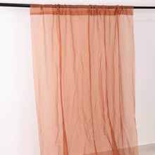 Terracotta (Rust) Chiffon Ceiling Drapery, Long Curtain Durable Flame Resistant Backdrop Panel