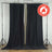 Black Scuba Polyester Backdrop Drape Curtains, Durable Flame Resistant Event Divider Panels