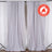 Silver Scuba Polyester Backdrop Drape Curtains, Durable Flame Resistant Event Divider Panels