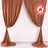 Terracotta (Rust) Scuba Polyester Backdrop Drape Curtains, Durable Flame Resistant Divider Panels