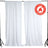 White Scuba Polyester Backdrop Drape Curtains, Durable Flame Resistant Event Divider Panels