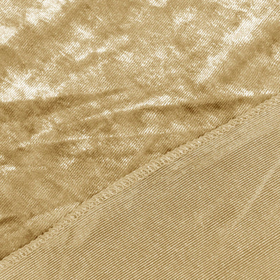 Crushed Velvet Backdrop Curtain – Champagne 8ft x 8ft Event Drape with Rod Pocket, Privacy Panel for Photo Booths & Events