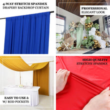 Champagne 4-Way Stretch Spandex Drapery Panel with Rod Pockets, Backdrop Curtain