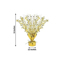 6 Pack Metallic Gold Star Foil Spray Centerpiece Table Decoration, Free Standing Gleam