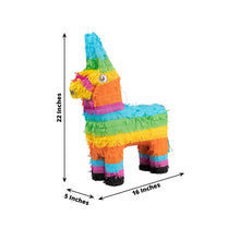 Colorful Paper Donkey Pinatas for Fiesta Party Decorations Mexican Theme Rainbow Llama