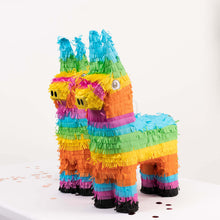 Colorful Paper Donkey Pinatas for Fiesta Party Decorations Mexican Theme Rainbow Llama Cinco de Mayo