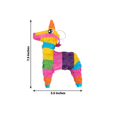 3 Pack Colorful Paper Mini Donkey Pinatas for Fiesta Party Decorations, Mexican Theme Little Rainbow