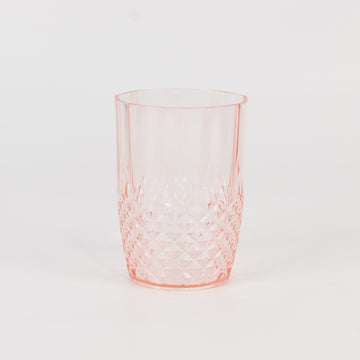 <h3 style="margin-left:0px;"><strong>Elegant Transparent Blush Crystal-Cut Plastic All-Purpose Cups</strong>