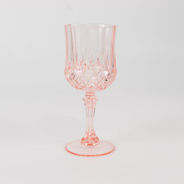 <h3 style="margin-left:0px;"><strong>Transparent Blush Crystal Cut Plastic Wine Glasses for Any Occasion</strong>