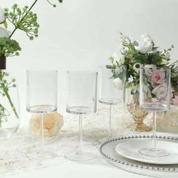 <h3 style="margin-left:0px;">Clear Plastic Cylindrical Wine Glasses - <strong>Ideal for All Occasions</strong>