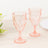 12 Pack Diamond Cut Vintage Plastic Wine Goblets – Blush 11oz Embossed Reusable Drink